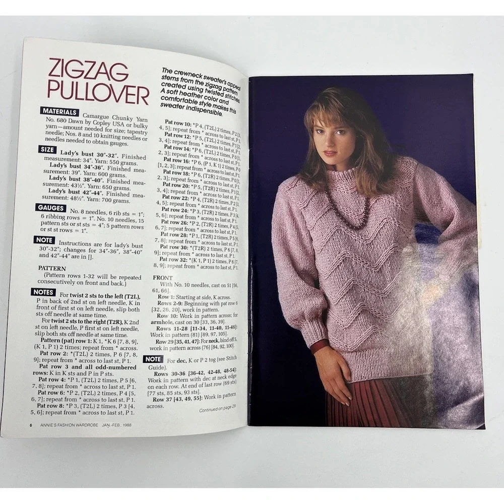 Annie's Fashion Wardrobe Knit & Crochet Magazine Lot of 3 1987 1988 1990